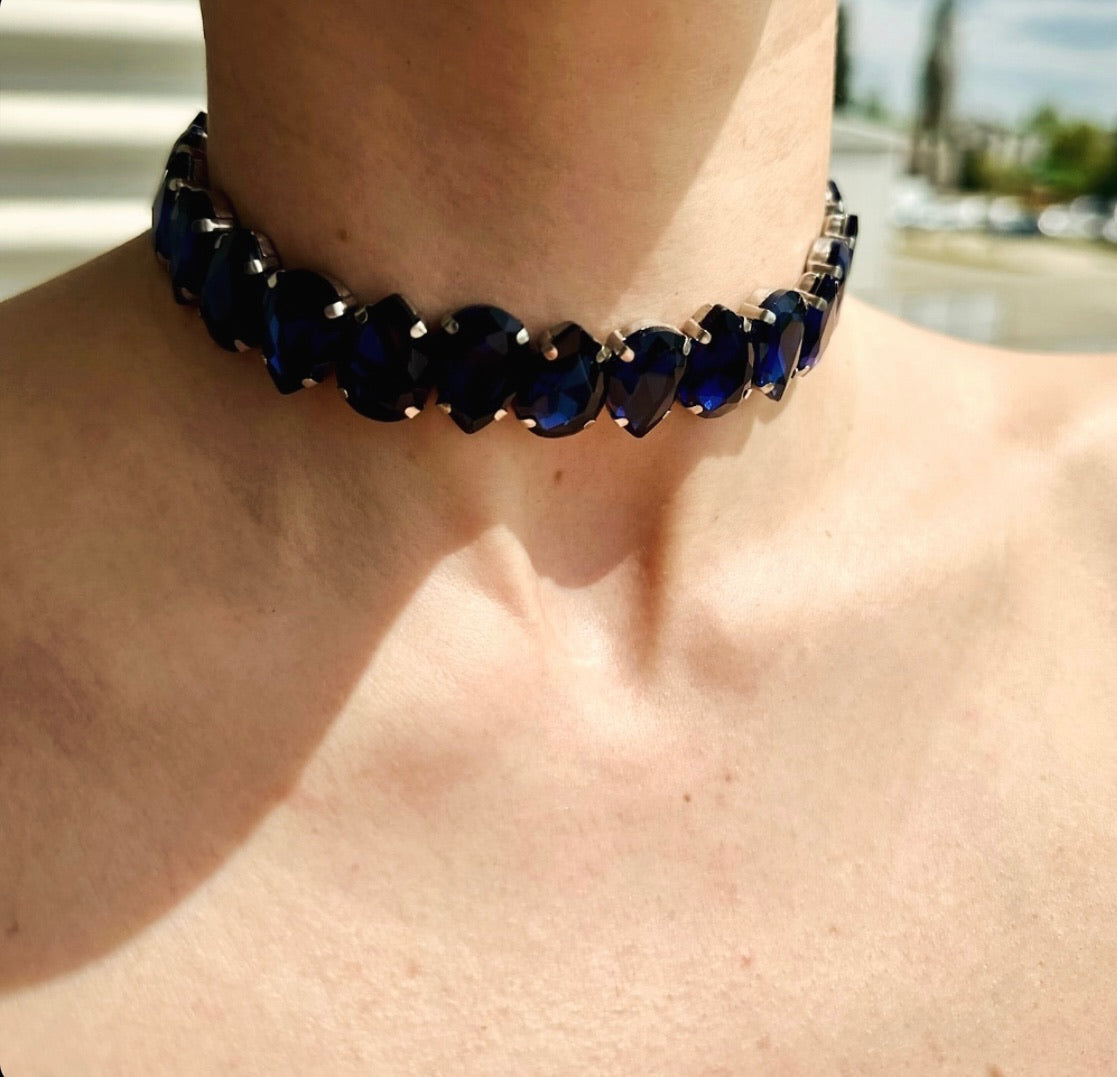 Choker Blue Romance